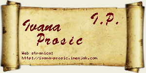 Ivana Prošić vizit kartica